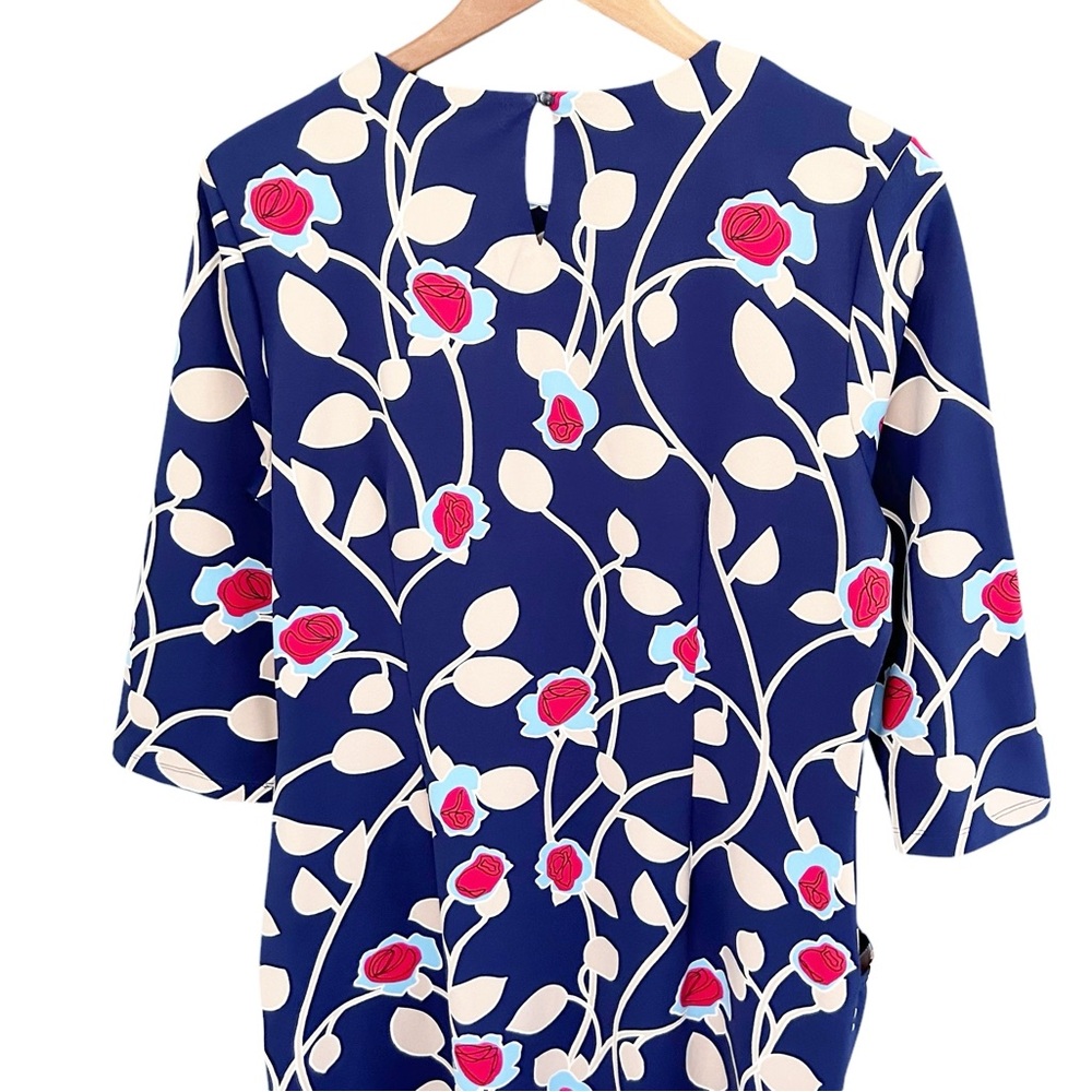 J. McLaughlin Catalyst Dress Saint Germaine Floral Catalina Cloth Navy Size XL - Picture 8 of 11